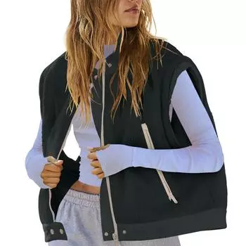 Куртки женские оверсайз однотонные осенне-зимние куртки пальто M чёрный