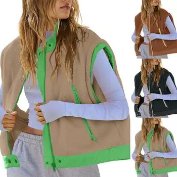 Куртки женские оверсайз однотонные осенне-зимние куртки пальто M чёрный