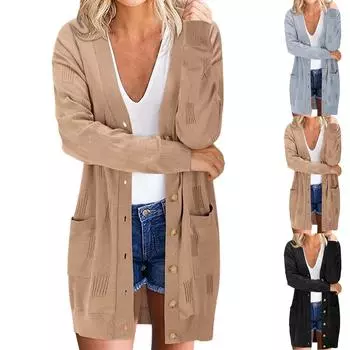 Куртки женские оверсайз однотонные осенне-зимние куртки пальто M чёрный