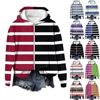 Куртки женские с длинным рукавом на молнии с принтом верхняя одежда повседневные куртки L чёрный