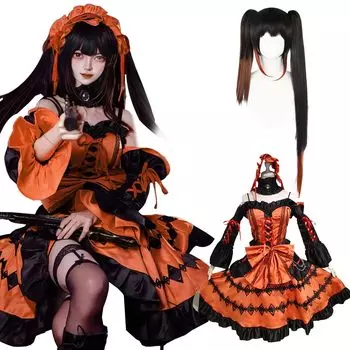 Куруми Токисаки Косплей с Worst Spirit Date A Live Косплей для взрослых Этап культурного мероприятия Куруми Токисаки Косплей Токисаки с [Продукт Камидзурё]