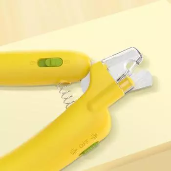 Кусачка для домашних животных и триммеры для собак и кошек Профессиональный инструмент для груминга со светодиодным светом, предотвращающим перерезание зелёный