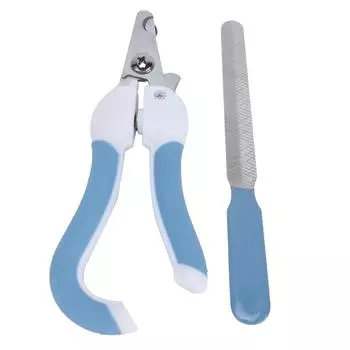 Кусачки для ногтей для домашних животных с набором напильников, инструмент для стрижки ногтей из нержавеющей стали для кошек и собак