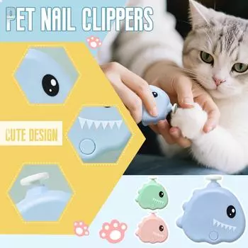 Кусачки для ногтей для домашних животных, щенков, универсальные кусачки для ногтей, простая обрезка, не повреждает когти, в комплекте с когтерезкой One Size синий