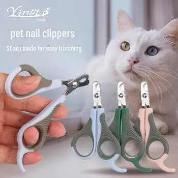 Кусачки для ногтей для кошек и собак round hole nail scissors зелёный