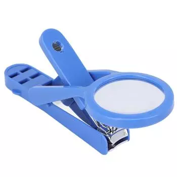Кусачки для ногтей для пожилых людей из нержавеющей стали, регулируемые кусачки для ногтей на ногах с увеличительным стеклом синий
