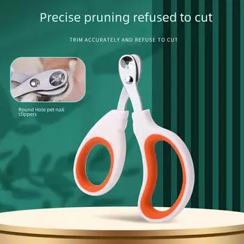 Кусачки для ногтей домашних животных с защитой от крови — точная и прочная конструкция для кошек и собак, лезвие из нержавеющей стали 10*15cm оранжевый