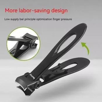 Кусачки для ногтей из нержавеющей стали, педикюрные ножницы для ногтей, высококачественная пилка для ногтей, съемный дизайн, кусачки для ногтей, идеально подходят для путешествий чёрный