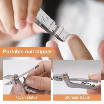 Кусачки для ногтей из нержавеющей стали с защитой от брызг, прочные, прямые лезвия, широкое раскрытие губок, портативные, для мужчин и женщин, для толстых ногтей на ногах, маникюрные серебряный