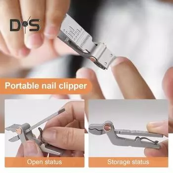 Кусачки для ногтей из нержавеющей стали с защитой от брызг, прочные, прямые лезвия, широкое раскрытие губок, портативные, для мужчин и женщин, для толстых ногтей на ногах, маникюрные серебряный