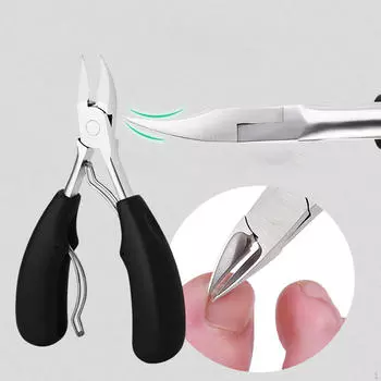 Кусачки для ногтей Olecranon, противоскользящая ручка, твердый инструмент, кусачки для толстых ногтей на ногах, инкрустация чёрный