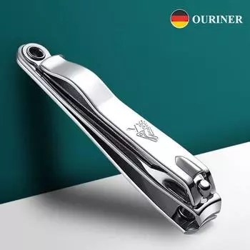 Кусачки для ногтей Ouriner из нержавеющей стали, самые острые кусачки для ногтей, изогнутые края для взрослых мужчин и женщин, откидной очиститель для ногтей/пилка красный