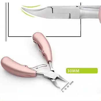 Кусачки для ногтей Прецизионная обрезка розового золота для толстых ногтей или вросших ногтей на ногах One Size