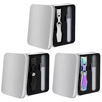 Кусачки для ногтей с широкими губками и пилкой-ловушкой Кусачки для ногтей на ногах без брызг Очень большие прочные кусачки для ногтей на ногах для толстых ногтей Silver