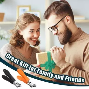 Кусачки для ногтей с широкими губками, защищающие от брызг, изогнутые кусачки для толстых ногтей, кусачки для вросших ногтей Кусачки для ногтей с широкими губками, защищающие от брызг One Size чёрный