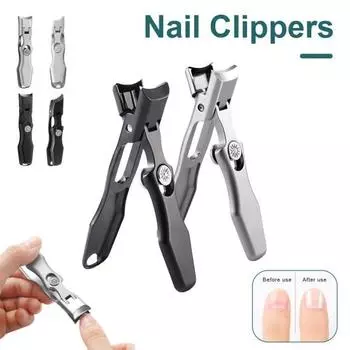 Кусачки для ногтей со стеклянной пилочкой, сверхострые, прочные, для пожилых людей, немецкие кусачки для ногтей из нержавеющей стали для толстых ногтей серебряный
