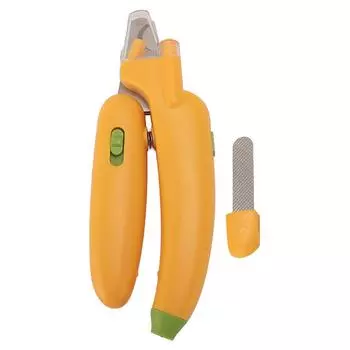 Кусачки для ногтей со светодиодной подсветкой, пилочка для ногтей с удобной ручкой, триммер для ухода за домашними животными Banana White Light Style Yello