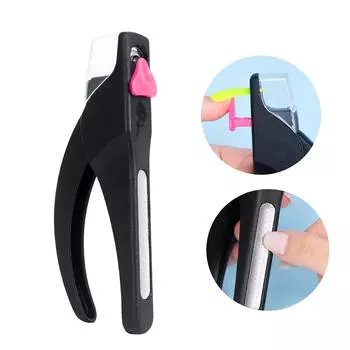 Кусачки для ногтей, тип U, акриловые накладные ногти, триммер для ногтей из нержавеющей стали, маникюрные инструменты чёрный