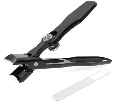 Кусачки для ногтей в очень высоком футляре для хранения, подарочные кусачки для ногтей Япония, острые, качественные, в комплекте, (черный)