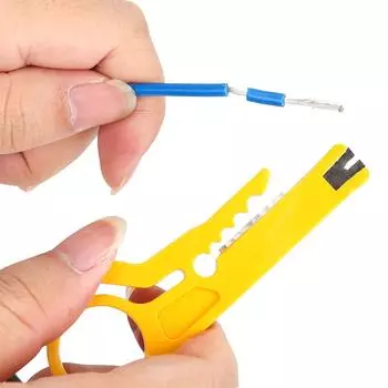 Кусачки для зачистки кабеля, карманные многофункциональные мини-переносные клещи для обжима, нож для зачистки проводов, обжимной инструмент жёлтый