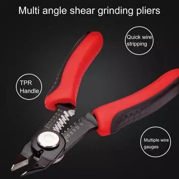 Кусачки с эргономичной ручкой Компактные портативные сверхострые прецизионные плоскогубцы для зачистки кабеля