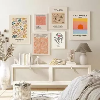 Кусама Яёси Художественная печать плакатов Абстрактная картина маслом на цветочном рынке 21cm30cm NoFrame