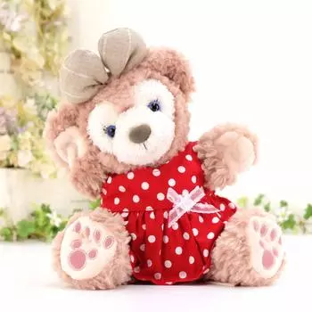 Кушу Куш Размер куклы Даффи Шелли Мэй Плюшевый костюм Одежда Красный горошек Одинарное платье 291PT красный