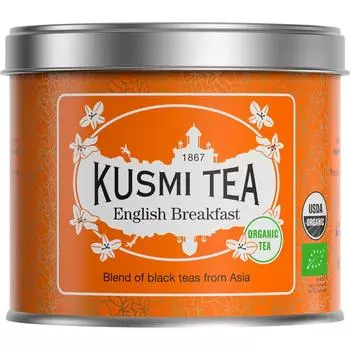 KUSMI TEA English Breakfast 100g Can Organic JAS Certified Black Tea Imported [Regular Product]