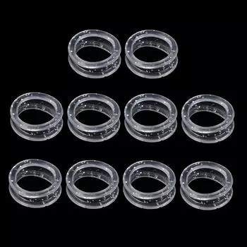 Кусочки резиновые ножницы для парикмахерских, кольца для пальцев, ручки, вставки белый