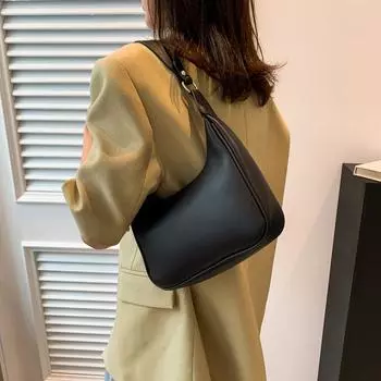 Кусок однотонной одноплечевой женской сумки, модная сумка через подмышку, сумка для работы и поездок на работу (20cm<Max Length<30cm)