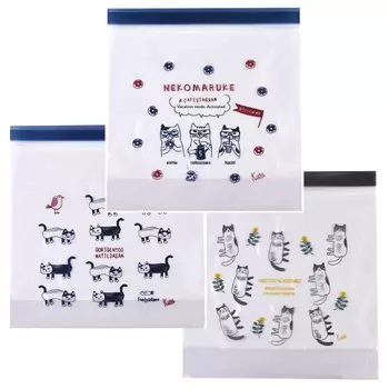 Kusuguru Japan Freezer Stock Bag M Size Nekomaruke Matilda 60 Piece Set & & Nagonago-san