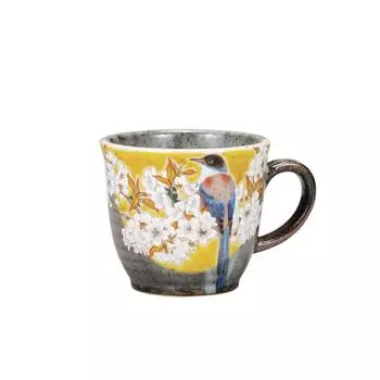 Кутани Иватая Кружка Ёсидая Горная вишня и птица Кутани Посуда K8-860