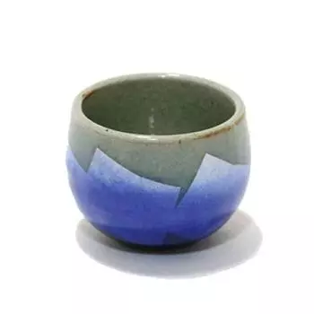 Кутани изделия Мияма печь чашка для сакэ серебряный цвет синий синий
