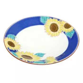 Кутани изделия Seikogama Тарелка Подсолнух Четыре сезона Цветок Диаметр Фарфор Сделано в Японии Нет. 4.6 СК-428 13.8см