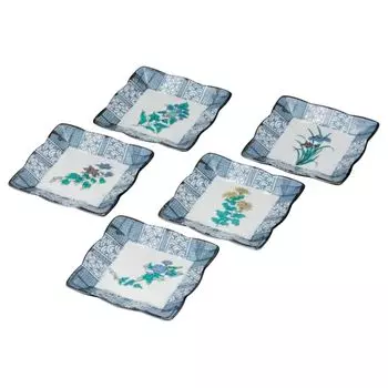 Kutani ware flower and flower pictures Iwataya 4.2 plates, K8-48