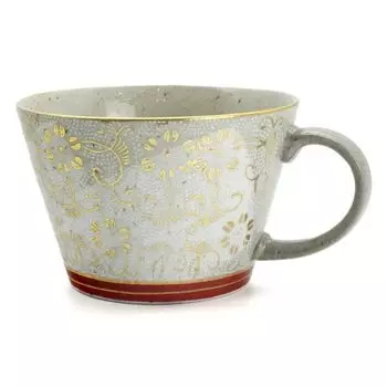 Kutani Ware Kitazando Суповая кружка, белый зерно, 200 мл, фарфор (кружка) белый