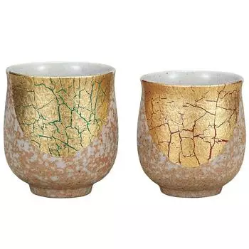 Kutani ware set teacup gold leaf K8-689