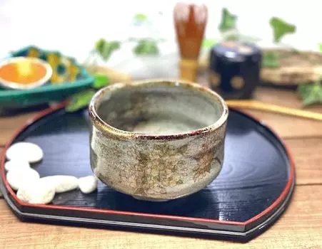 Кутани Плакучая вишня средний одиночный предмет [Миска Матча] цветет, картина, керамика,