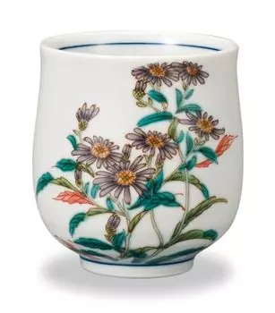 Kutani Yakiiwataya (Kutaniyakiiwataya) Kutani Yakiwataya Beautiful Four Seasons Boasting Japan Teacup Shion (November) AP7-5143