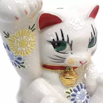 Кутани Японский Манеки Неко Правая рука Lucky Cat Керамическая керамика