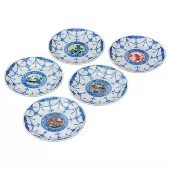 Кутаниякиватая Размер Кутанияки тарелка периода живописи (Кутаниякииватая) ``Иватая 4.5 сет, К8-22