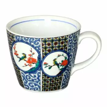 Кутанская посуда Seikou Kiln Кружка Old Kutani Wind Maru Crest SK-162 синий