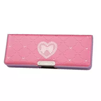 Kutsuwa Pen Case Magnetic Pen Holder Real Lace 2 Door with Sharpener SF016PK