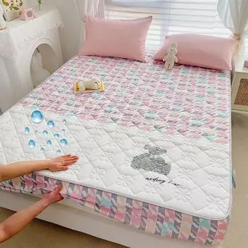 Kuup водонепроницаемый 1 шт. утепленный стеганый наматрасник King стеганая кровать простыня антибактериальный матрас Queen Bed Cover 90x200x30cm 1pcs