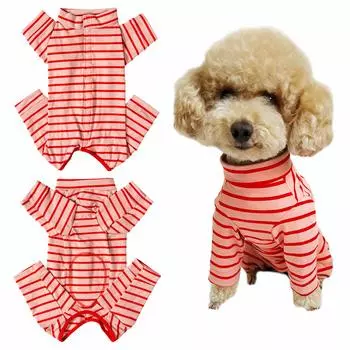 KUVEELA PET Одежда для собак послеоперационная Одежда Одежда для кошек Одежда для собак Одежда для кошек Послеоперационная одежда Одежда для кормящих матерей Защитная одежда Товары для собак красный