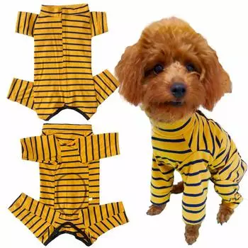 KUVEELA PET Собака Кошка Собака Кошка Уход Защитная Собака Рана Выпадение Шерсти Насекомое Солнце Маленький Длинные Рукава Послеоперационная Одежда, Одежда, Одежда, Одежда,