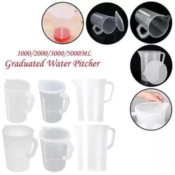 Кувшин для чая со льдом Пластиковый мерный кувшин для сока Кувшин для холодной воды Графин для сока и чая со льдом 1000ml without Lid прозрачный