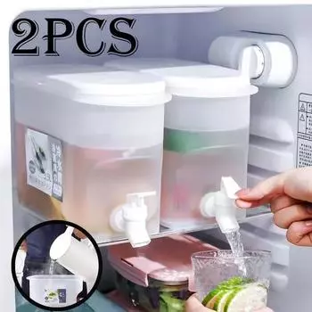 Кувшин для холодной воды большой емкости 3,5 л. Холодный чайник с краном в холодильнике. Диспенсер для напитков со льдом. Холодильник и кран.