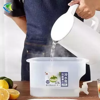Кувшин для холодной воды объемом 3,5 л с краном для фруктов, чайник для холодной воды, контейнер для лимонада, диспенсер для напитков в холодильнике, удобный