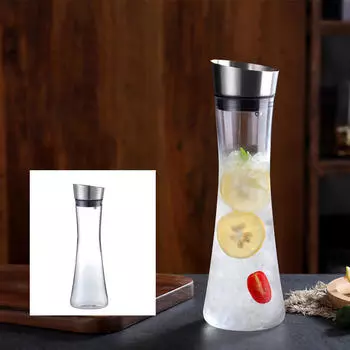 Кувшин для холодной воды с крышкой из нержавеющей стали, кувшин для чая для кофе 1L